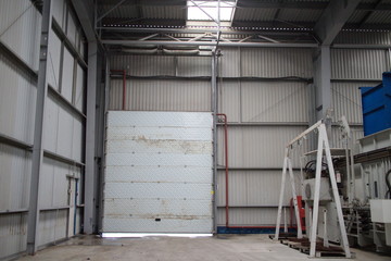 Automatic gates in industrial hangar