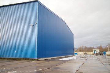 Fototapeta premium industrial hangar for sorting waste and garbage