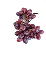Bunch of fresh ripe juicy grapes on white
