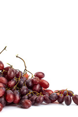 Bunch of fresh ripe juicy grapes on white