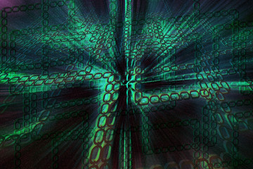 An abstract psychedelic chain link background image.