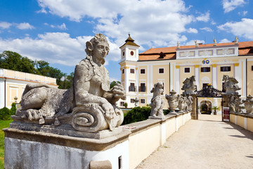 Fototapeta na wymiar baroque Milotice castle and gardens, South Moravia, Czech republic