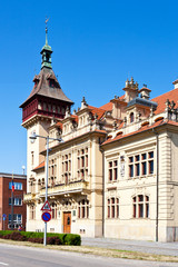 Fototapeta na wymiar neo-renaissance town hall, Napajedla town, Zlin region, South Moravia, Czech republic