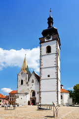 Virgin Mary church, town Pisek, Czech republic  town Pisek, Czech republic