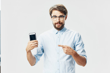 man with mobile phone