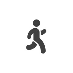 Athletics sports vector icon. filled flat sign for mobile concept and web design. Running man exercise glyph icon. Symbol, logo illustration. Vector graphics