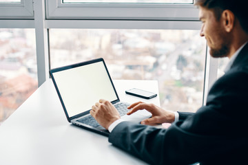 businessman using digital tablet