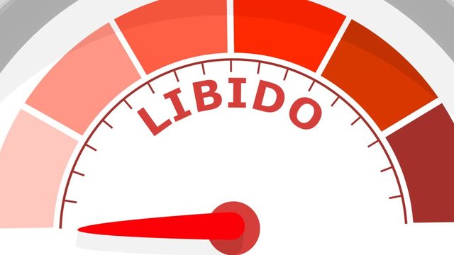 Scale with arrow. The libido level measuring device icon. Sign tachometer, speedometer, indicators. Infographic gauge element. 3D rendering
