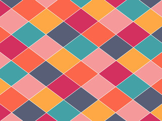 Vivid color diagonal grid