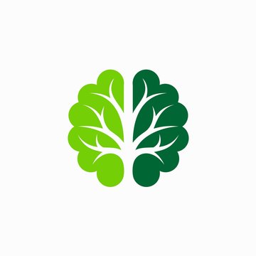 Brain logo that formed tree silhouette
