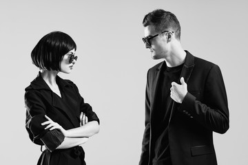 man and woman shaking hands