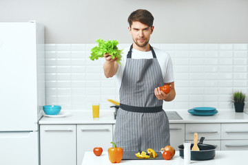 young man in the kitchen