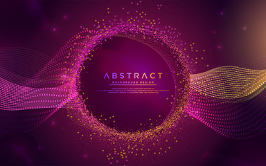 Glowing abstract aurora modern background design. Modern particle liquid dynamic background template