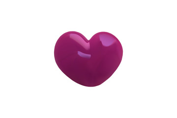 The shape of a heart.