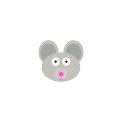 Obraz na płótnie Canvas cute mouse face vector illustration. mouse face design template