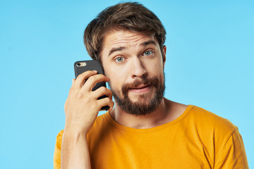young man talking on the phone