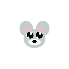 cute mouse face vector illustration. mouse face design template