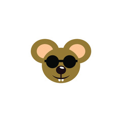 cute mouse face vector illustration. mouse face design template