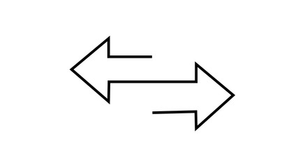 Left and right arrows icon 