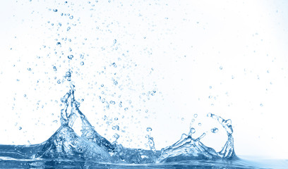 Water splash isolated on white background