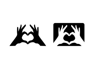 Vector of fingers love logo design eps format