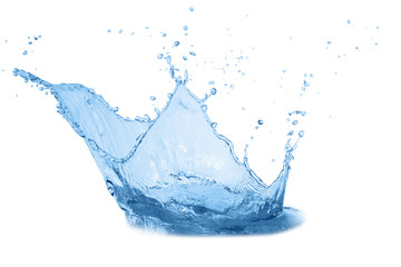 Water splash isolated on white background