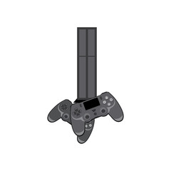 Vector of Play station 4 game console design eps   format
