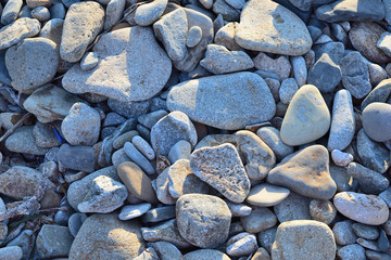 Fototapeta na wymiar gravel on Marmaros beach - turkish aegean island Gokceada (Imbros)