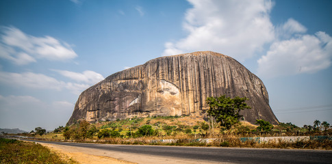 Zuma Rock Near Abuja, Nigeria - obrazy, fototapety, plakaty