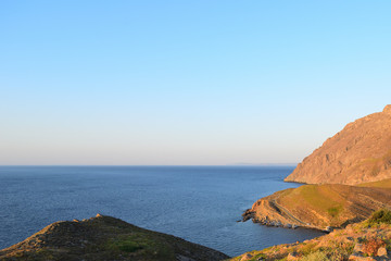 Sunset seascape from turkish aegean island Gokceada (Imbros)