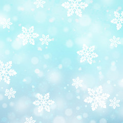 Naklejka na ściany i meble Christmas background with snowflakes