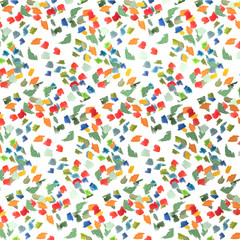 pattern of color abstract spots on a white background