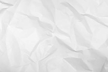 White crumpled paper texture background.	