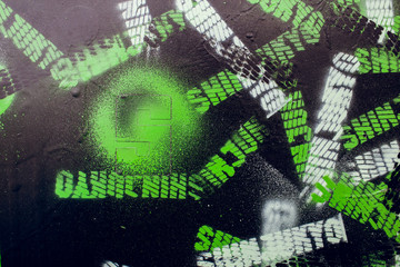 paint swabs on the canvas