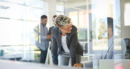 Group of architects working on project