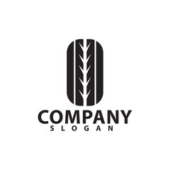 Tyre company and tyre shop vector logo design