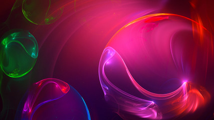 Fractal 3D rendering abstract light background