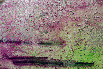 paint swabs on the canvas
