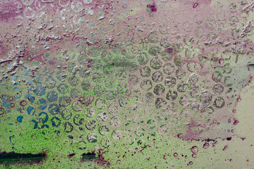 paint swabs on the canvas