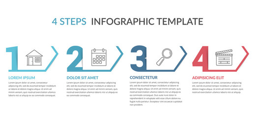 Four Steps Infographic Template