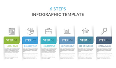 Infographic Template with 6 Steps