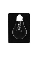 Lamp bulb on the white and black background. New idea concept.