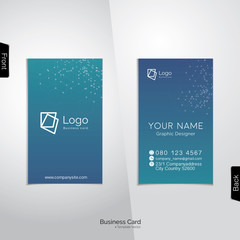 Modern vertical business card vector template