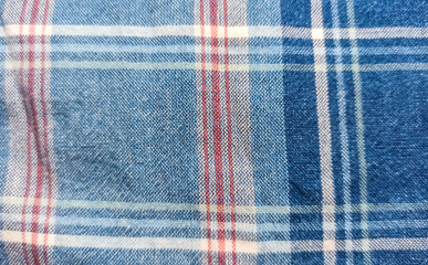 Checked cloth texture background. Material for clothes.