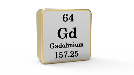 3d Gadolinium Element Sign. Stock image.