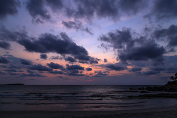 Summer time in beach landscape