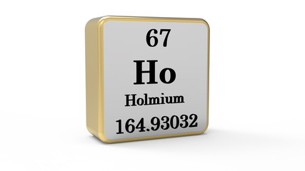 3d Holmium Element Sign. Stock image.