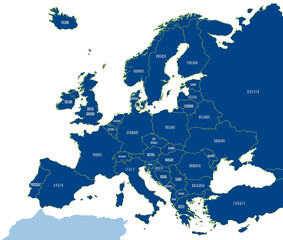ヨーロッパ地図 Vector map of Europe