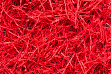 Fototapeta premium Texture of red paper filler for box