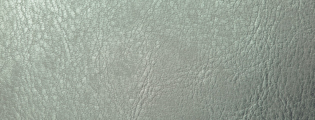 Silver leather texture, long banner.